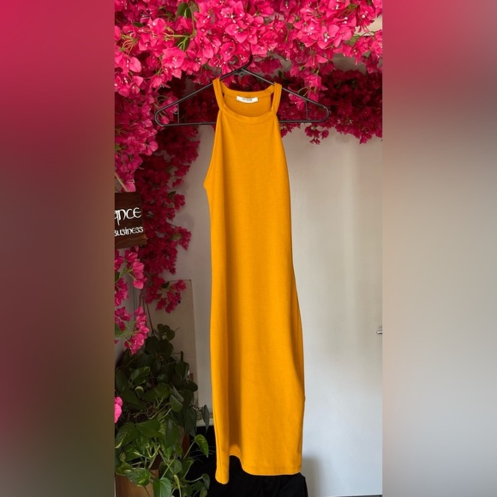 ✨NWOT ZARA Golden Yellow Mini Bodycon Dress - Size XS